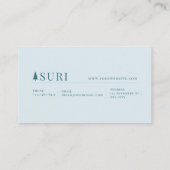 Ethereal Misty Forest White Wildflower Gold Frame 名刺 (裏面)