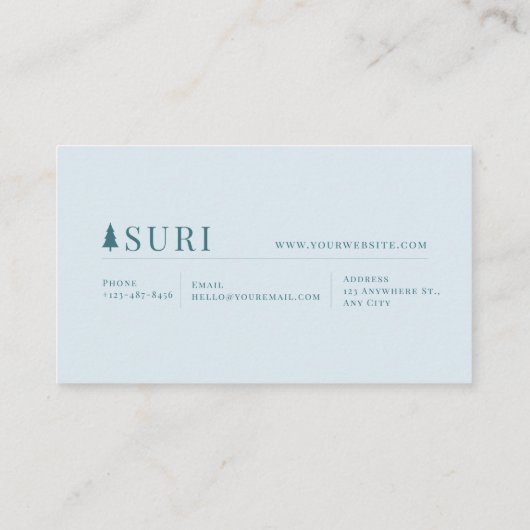 Ethereal Misty Forest White Wildflower Gold Frame 名刺 (裏面)