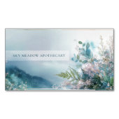 Ethereal Misty Mountain Botanical Gold Frame マグネット名刺 (正面)