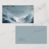 Ethereal Misty Mountain Forest Serene Landscape 名刺 (正面/裏面)