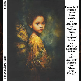 Ethereal Mixed Race Fairy in Autumn EG4R Decoupage 薄葉紙