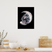 Ethereal Moon Goddess Surreal Celestial Wall Art  ポスター (キッチン)