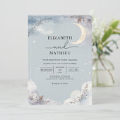 Ethereal Moonlit Floral Wedding 招待状 (スタンド正面)