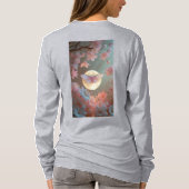 "Ethereal Moth and Moon Tattooデザイン"長袖 Tシャツ (裏面)