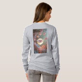 "Ethereal Moth and Moon Tattooデザイン"長袖 Tシャツ (裏面フル)