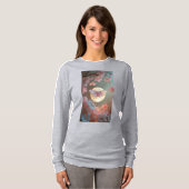 "Ethereal Moth and Moon Tattooデザイン"長袖 Tシャツ (正面フル)
