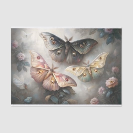 Ethereal Moths Decopage 薄葉紙 (正面)