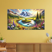 Ethereal Mountain Escape – 自然の交響曲 キャンバスプリント (インサイチュ (リビング))