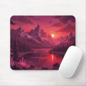 Ethereal Mountain Sunset Mouse Pad - Pink Crystal  マウスパッド (マウス)