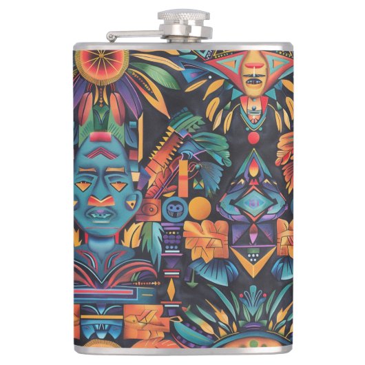 Ethereal Navy "Epochal Symmetry" Vinyl Flask 8oz フラスク (正面)