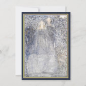 Ethereal Navy & Gold Vintage Art Nouveau Wedding セーブザデート (裏面)