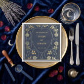 Ethereal Navy Vintage Art Nouveau Wedding