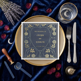 Ethereal Navy Vintage Art Nouveau Wedding 