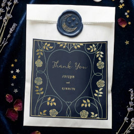 Ethereal Navy Vintage Art Nouveau Wedding  フェイバーバッグ