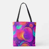 Ethereal Neon:抽象芸術の夢 トートバッグ (裏面)