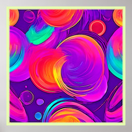 Ethereal Neon:抽象芸術の夢 ポスター