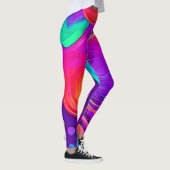 Ethereal Neon:抽象芸術の夢 レギンス (右)