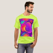 Ethereal Neon:抽象芸術の夢 Tシャツ (正面フル)