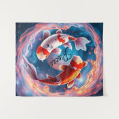 Ethereal Orbit Pisces Wall Tapestry タペストリー (正面(横))