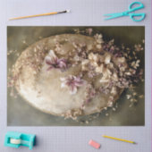 Ethereal Ornamental Oval and Floral Botanical  薄葉紙 (クラフト)