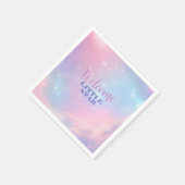 Ethereal Pastel Cosmic Clouds Pink Blue Starry スタンダードカクテルナプキン (角)