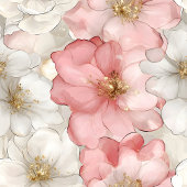 Ethereal pastel pink and gold floral gift wrap ラッピングペーパー