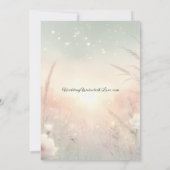 Ethereal Pastel Wildflower Field Wedding 招待状 (裏面)