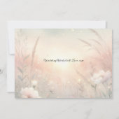 Ethereal Pastel Wildflower Field Wedding 招待状 (裏面)