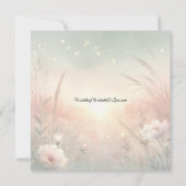 Ethereal Pastel Wildflower Field Wedding 招待状 (裏面)
