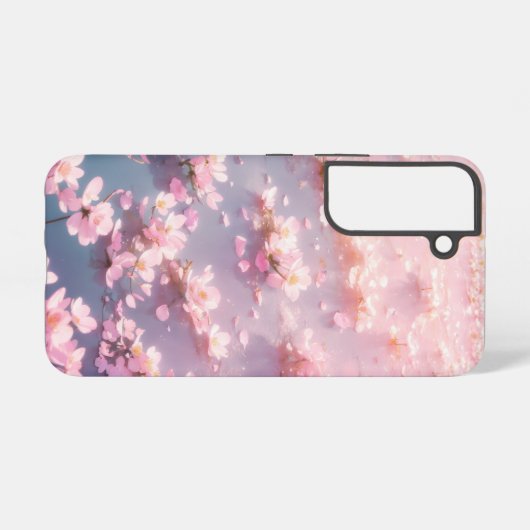 Ethereal Pink Blossoms Floating on Water Samsung Galaxyケース (裏面横)