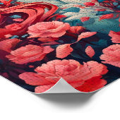 Ethereal Pink Unicorn Dreamscape Fantasy Art ポスター (角)