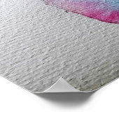 Ethereal Purple Irisフローラ水彩ポスター ポスター (角)