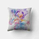 Ethereal Purple Iris Waterカラーフローラクッション クッション (裏面)