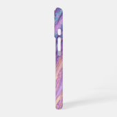 Ethereal Purple & Turquoise Marble Art Phone Case iPhone 16ケース (左側面)