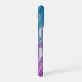 Ethereal Purple & Turquoise Marble Art Phone Case iPhone 16ケース (右側面)