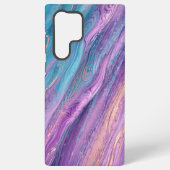 Ethereal Purple & Turquoise Marble Art Phone Case Samsung Galaxyケース (裏面)