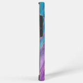 Ethereal Purple & Turquoise Marble Art Phone Case Samsung Galaxyケース (右側面)