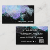 *~* Ethereal QRロゴAP46金ゴールドグリッター抽象芸術 名刺 (正面/裏面)