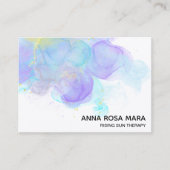 *~* Ethereal QR AP46金ゴールドグリッター抽象芸術ロゴ 名刺 (正面)