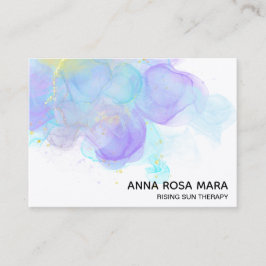 *~* Ethereal QR AP46金ゴールドグリッター抽象芸術ロゴ 名刺