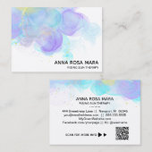 *~* Ethereal QR AP46金ゴールドグリッター抽象芸術ロゴ 名刺 (正面/裏面)