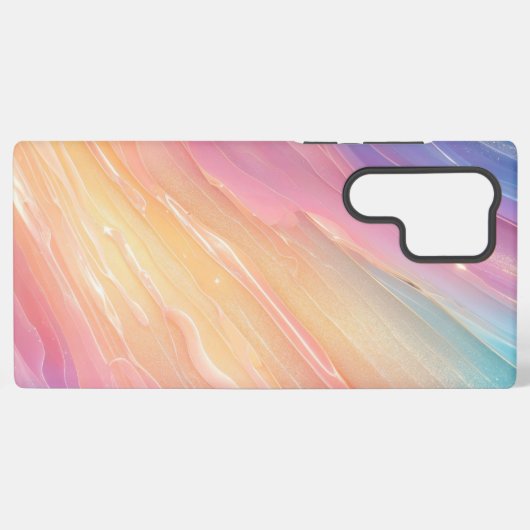  Ethereal Radiance Pastel Aurora Phone Case Samsung Galaxyケース (裏面横)