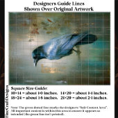 Ethereal Raven, Textured Background EQ8L Decoupage 薄葉紙