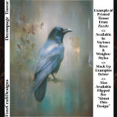 Ethereal Raven, Textured Background EQ8R Decoupage 薄葉紙