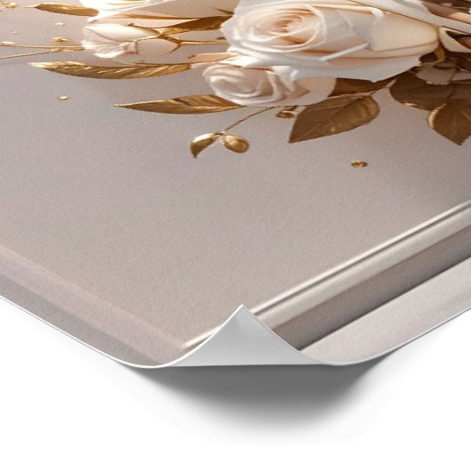  Ethereal Romance: Bride and Groom Illustration wi ポスター (角)