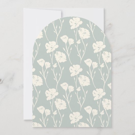 Ethereal romantic modern floral wedding 招待状 (裏面)