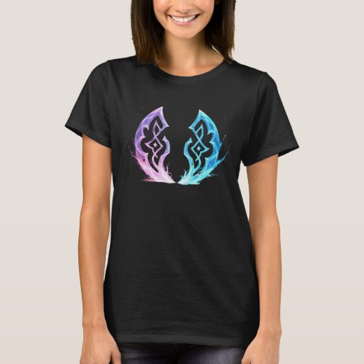 Ethereal Rune Convergence – Arcane Energy Emblem Tシャツ (正面)