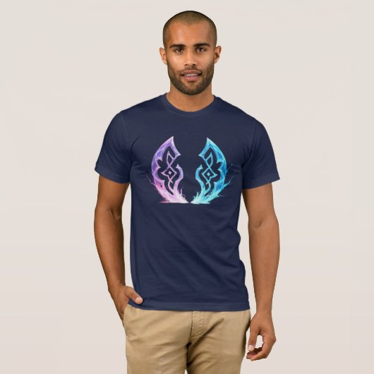 Ethereal Rune Convergence – Arcane Energy Emblem Tシャツ (正面フル)