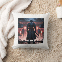 Ethereal Samurai: Misty Guardian Pillow クッション