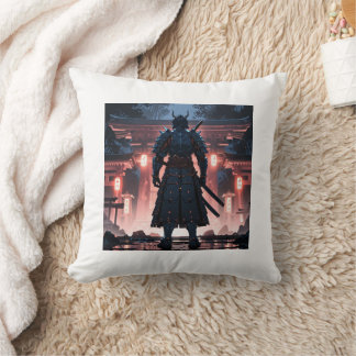 Ethereal Samurai: Misty Guardian Pillow クッション
